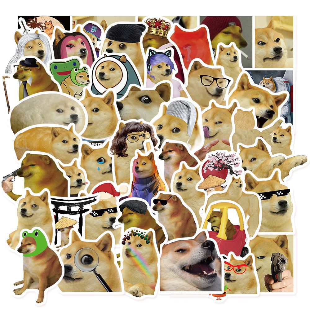 Phone Accessories For Kids - 50Pcs Funny Doge MEME Stickers Hot