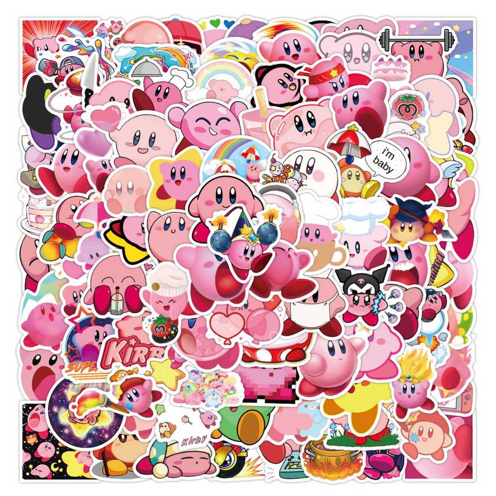 Phone Accessories For Kids - 100pcs Cartoon Game Kirby Stickers Kawaii
