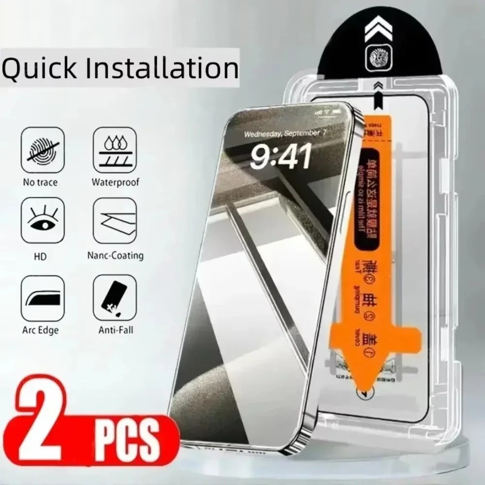 Phone Accessories Online Store - 2PCS Transparent Tempered Glass Film For