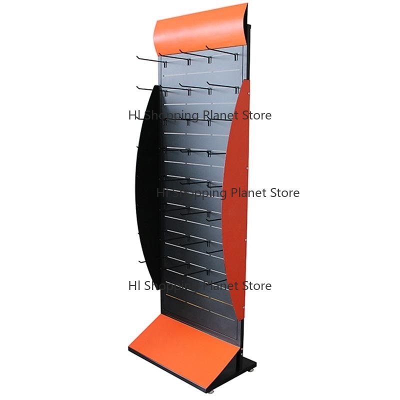 Phone Accessories Rack Display - Customized Modern Metal Slatwall Shelves Stand