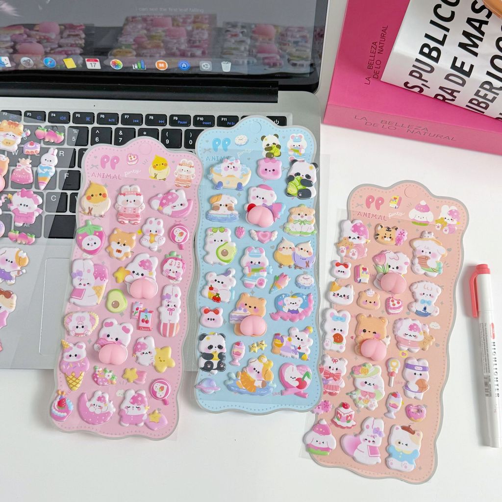 4 Pieces 3D Soft Cute Butt 3D  - Phone Accessories For Kids review and price