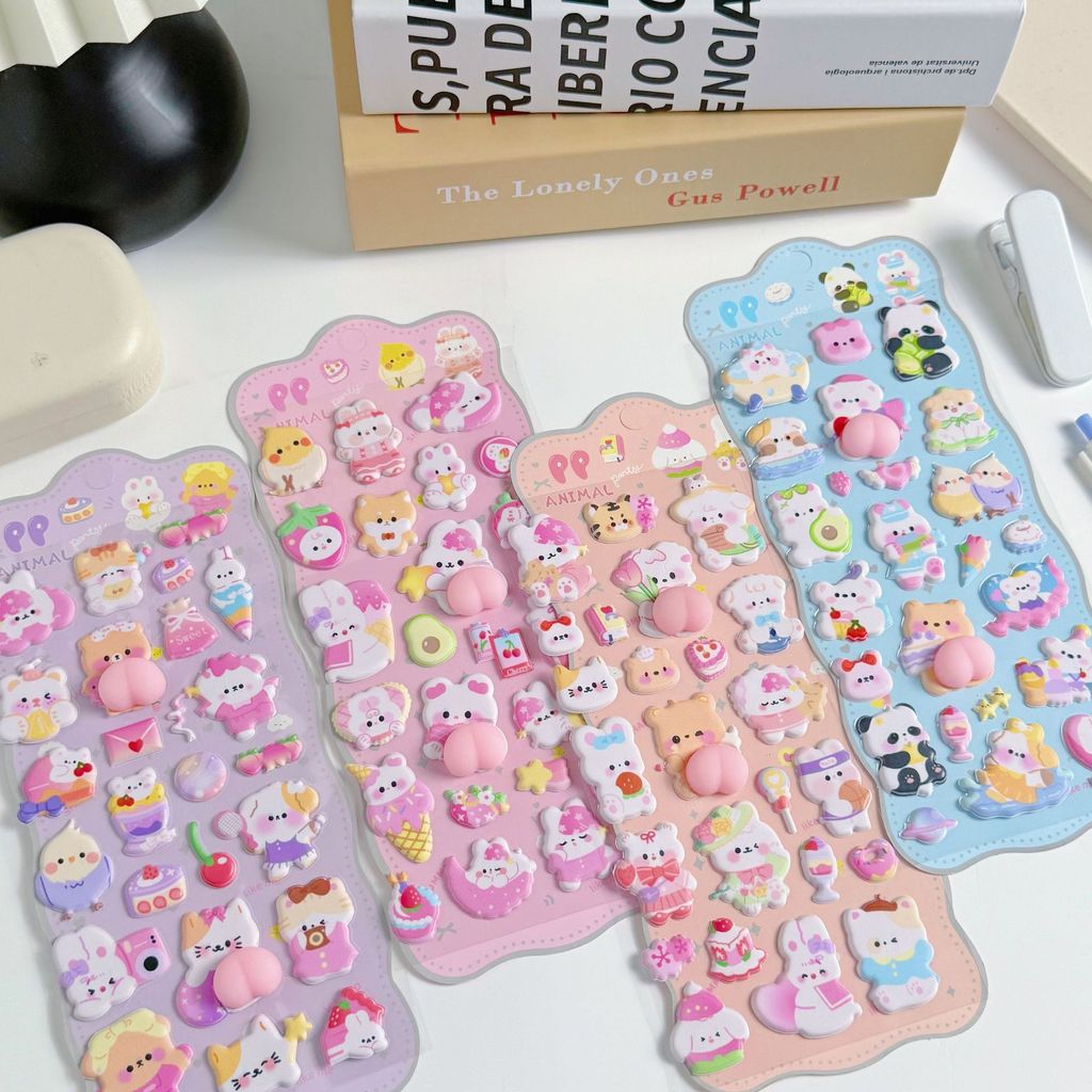 4 Pieces 3D Soft Cute Butt 3D  - Phone Accessories For Kids review and price