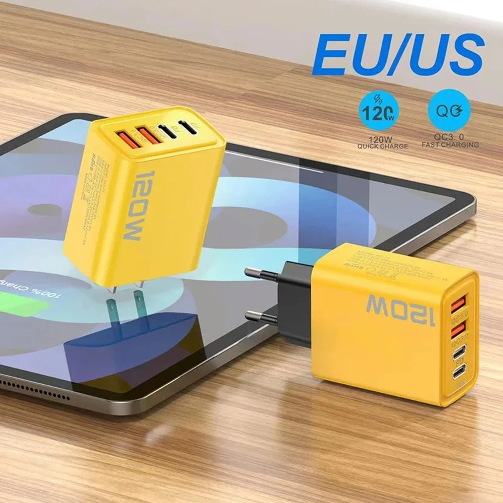120W USB C PD Charger 4 Ports  - Phone Accessories Uk review and price
