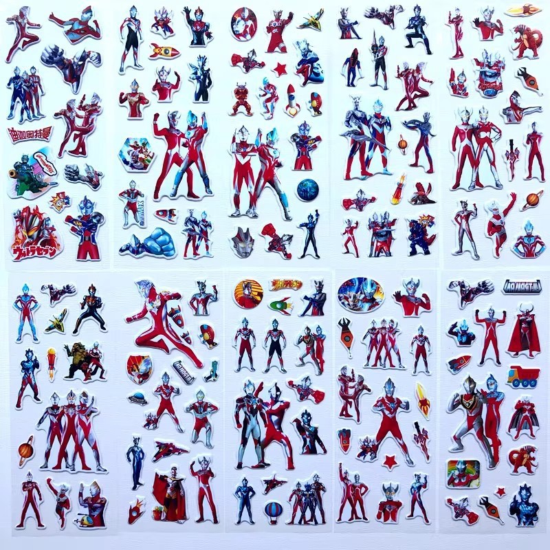 10pcs Cartoon Ultraman 3D Bubb - Phone Accessories For Kids review and price